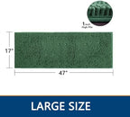 BOANKODU Bathroom Rugs 47x17, Extra Soft Absorbent Chenille Bath Rugs, PVC - Image 2