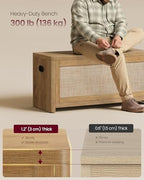 VASAGLE Boho Storage Bench - Image 7
