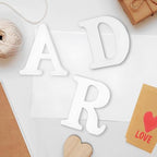 6 Inch White Wood Letters Unfinished Wood Letters - Image 3