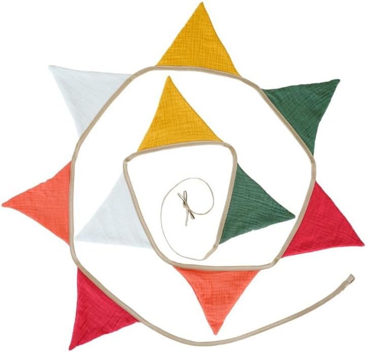 2PCS Pennant Banner Bunting Flags, Garland Triangle Banners Fabric - Image 3