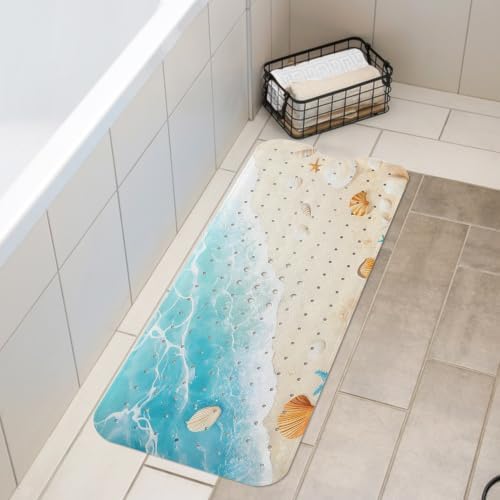LNOND Summer Beach Bathtub Mat Non Slip, 40 X 16 Inch Tub Mat - Image 7