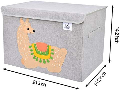 Large Toy Box Storage with Lid, Foldable Fabric Toy Chest Storage - Image 3