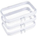 3-Pack Small Clear Hard Shell Zipper Pouches by WELPIRT