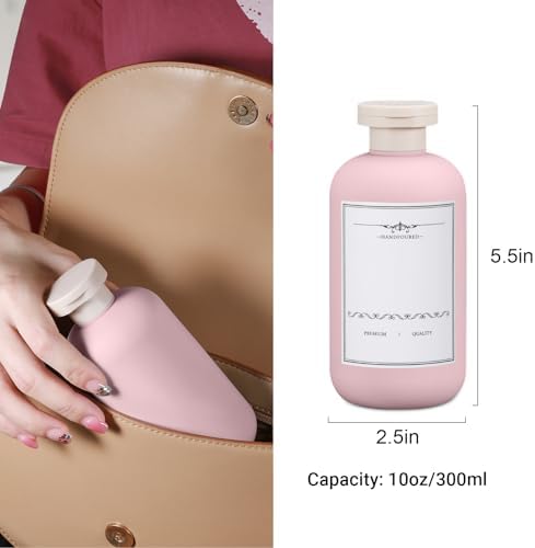 Travel Shampoo Bottle, Empty Plastic Squeeze Bottles 10oz - Image 3