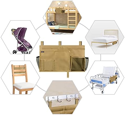 Surblue Bedside Caddy Hanging Bed Organizer Storage Bag Pocket - Image 6