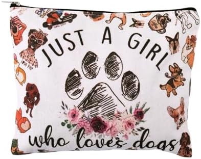 Dog Puppy Makeup Bag Jcat A Girl Who Loves Dogs Comsetics Pouch by Sudaporn