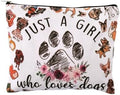 Dog Puppy Makeup Bag Jcat A Girl Who Loves Dogs Comsetics Pouch by Sudaporn