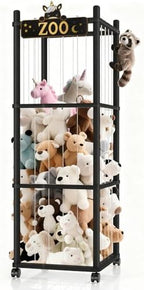 Stuffed Animal Storage Zoo Tower, 56In Wooden Large Stuffed Animal Holder by Unknown