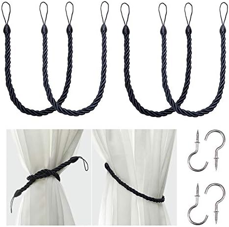 BEL AVENIR Curtain Tiebacks Ropes Tie-Backs, Handmade Holdbacks by BELAVENIR