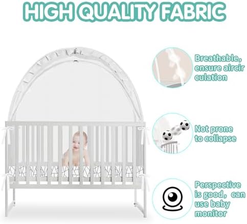 Crib Tent - Crib Net to Keep Baby in, Stop Baby from Climbing Out of Crib - Image 4
