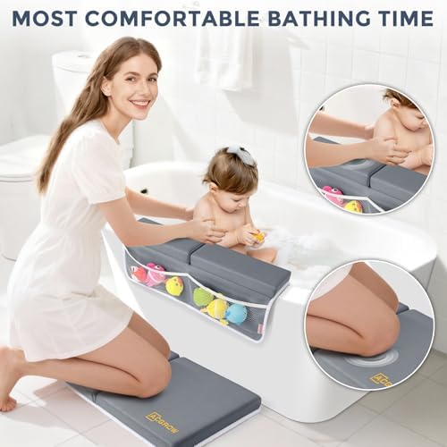 Bath Kneeler and Elbow Rest Pad Set, 1.5” Thick Bathtub Kneeling Mat - Image 2