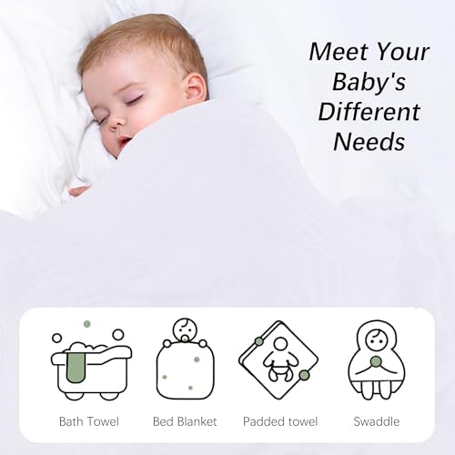 SWEET DOLPHIN Muslin Baby Bath Towels Blanket - Image 5
