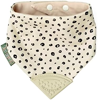 Cheeky Chompers Neckerchew Teething Bib, 2-in-1 Bandana Style Bib w/Food Grade by CheekyChompers