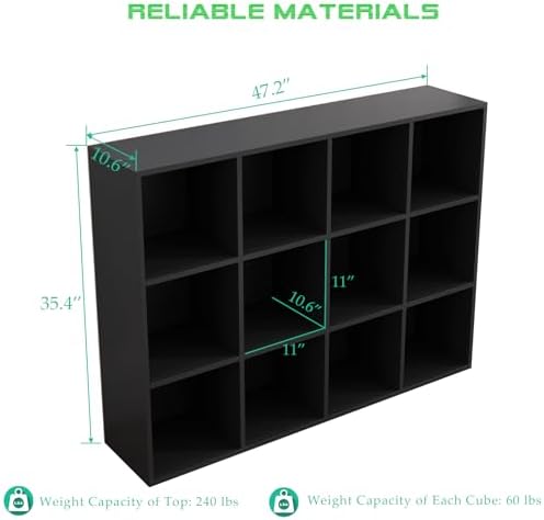 OSCHF 12-Cube Storage Shelf Bookcase - Image 3