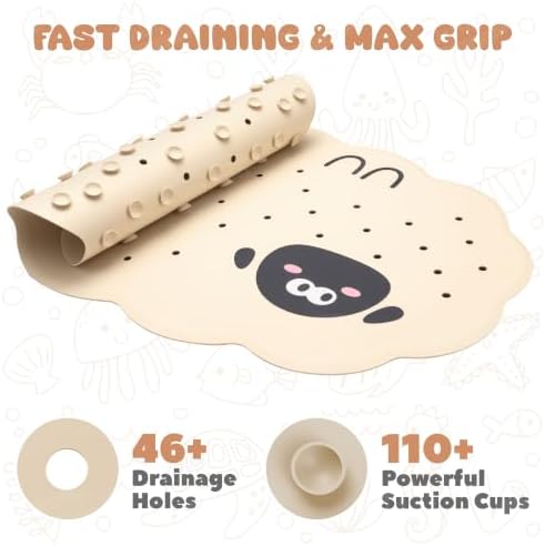 Baby Bath Mat 28"x16" Non Slip Bathtub Mat - Image 4