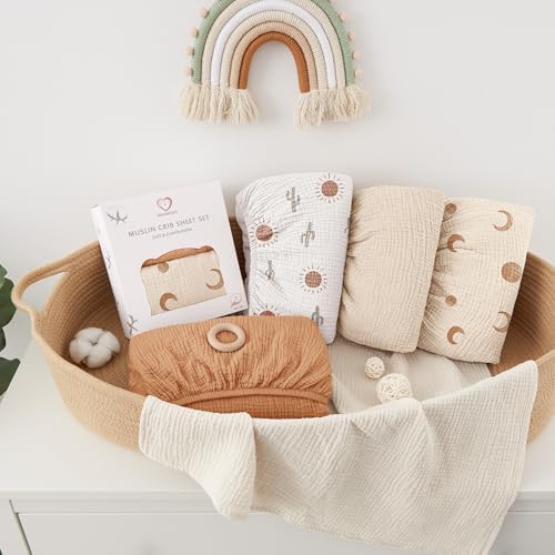 Bearmoss Muslin Mini Crib Sheets - Image 5