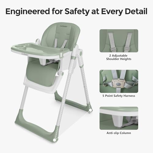 Cochildor 3-in-1 Baby High Chair, Foldable High Chair - Image 2