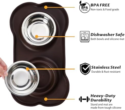 Hubulk Pet Dog Bowls 2 Stainless Steel Dog Bowl - Image 2