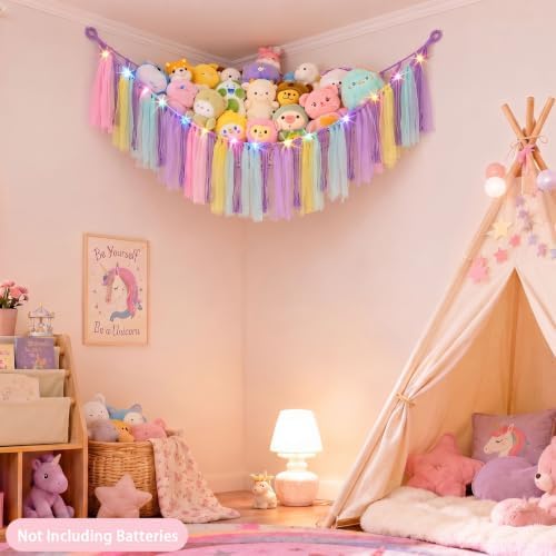 FIOBEE Stuffed Animals Net LED Light Toy Hammock - Image 5