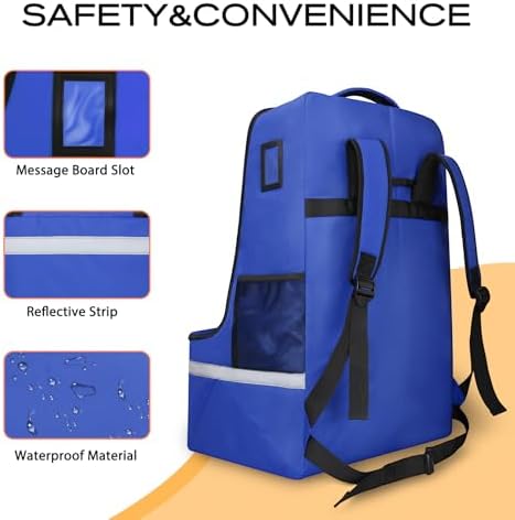 LARIPOP Car Seat Travel Bag for Airplane, Universal Gate Check Car Seat Bag - Image 3