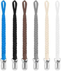 Pacifier Clip for Boys and Girls 6 Pack Baby Pacifier Holder Leash by Pokipaw