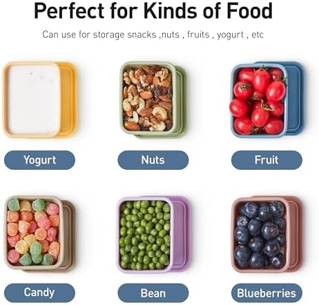 ISSEVE 4Pack 8oz Silicone Snack Containers - Image 6