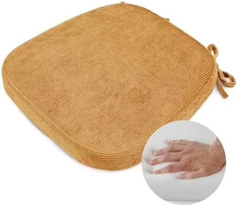 2.5" Thick Chair Cushions for Dining Chair, Corduroy High Density Foam Kitchen by Glyzia