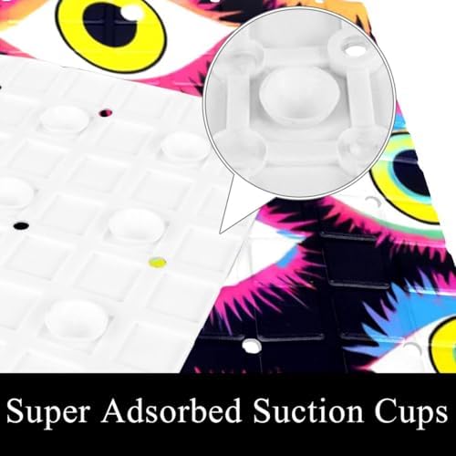 Shower Mat Non Slip 26.8 x 15.1 Inches, Magic Evil Eyes Bathtub Mat Shower - Image 3
