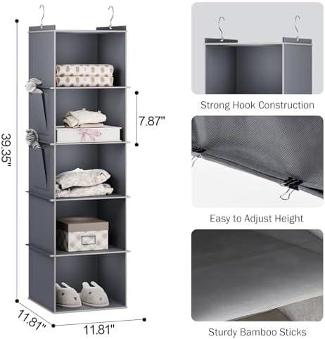 YOUDENOVA Hanging Closet Organizer and Storage - Image 3