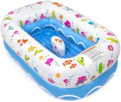 Mommy's Helper Inflatable Baby Bathtub, Portable Bathtub, Ages 6-24 Months by MommysHelper