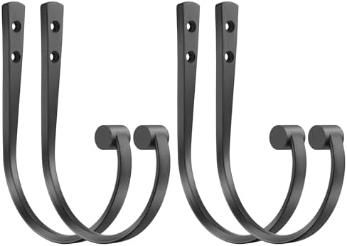 Curtain Holdbacks 4Pcs, Wall Mounted Curtain Holders by Mayrhyme
