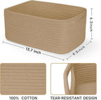 3 Pack Storage Baskets for Organizing, 13.7×9.5×6.3" - Image 3