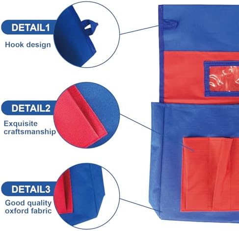 4 Pack Chair Pockets for Classrooms, 17.2"x19" Seat Sacks for Classroom Chairs - Image 3