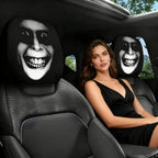 Funny Cartoon car headrest Cover, 2 Pieces Set of Cute Funny Eyes, Suitable - Image 5