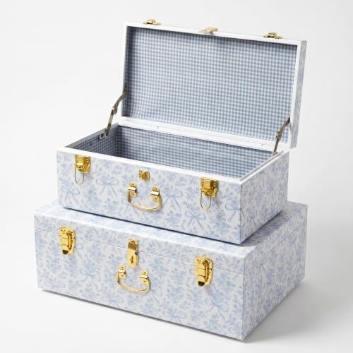 Rool Floral Decorative Storage Trunk Set of 2 by RoolMeaningfulHomeDecor