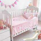 Crib Bedding Set for Girls 3-Piece Tufted Ruffle, Baby Bedding Crib Set Include - Image 5
