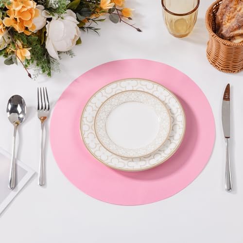 SHACOS 100 pcs Round Paper Placemats Disposable 13 inch Colored Paper Place Mats - Image 7
