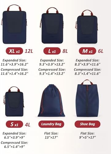 Bagsmart Compression Packing Cubes, Travel Bag Cruise Ship Essentials - Image 2