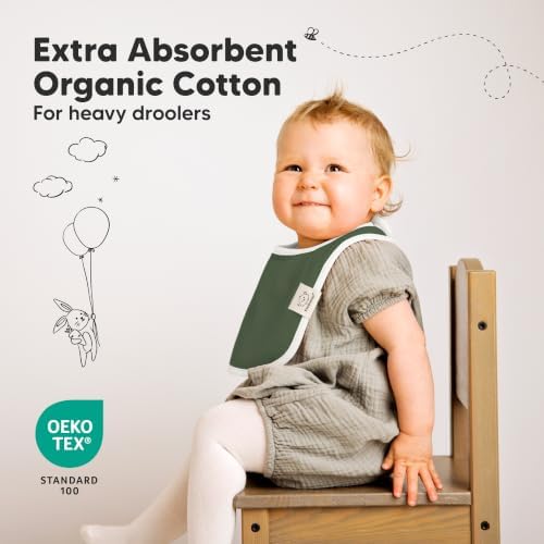 KeaBabies 8-Pack Organic Baby Bibs - Image 5