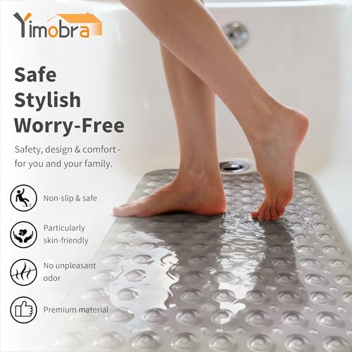 Yimobra Non Slip Bathtub Mat 40x16, Extra Long Bath Mat - Image 5