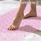 Anti-Slip Bathtub Shower Mat 28×15 Inch Clear Pink - Image 5