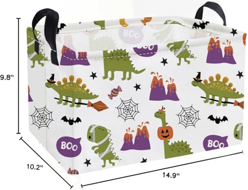 Essme Rectangular Dinosaur Helloween Basket, Kids Storage Bins Organizer - Image 2