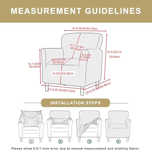 Stretch Chair Covers Armchair Slipcovers - Image 3
