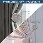 The Metal Magician Wall Mounted Floral Curtain Holdbacks - Image 5