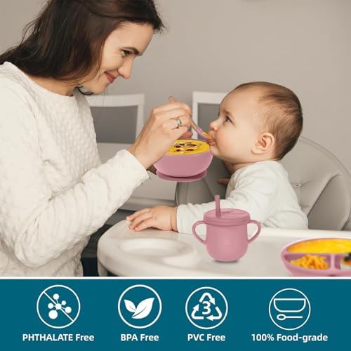 100% Silicone Baby Feeding Set, BPA Free Baby Dishes Set - Image 6
