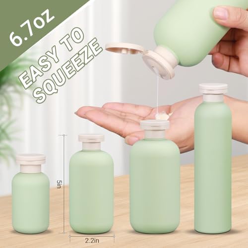 ASEVAT 6.7 oz Empty Squeeze Bottles - Image 2