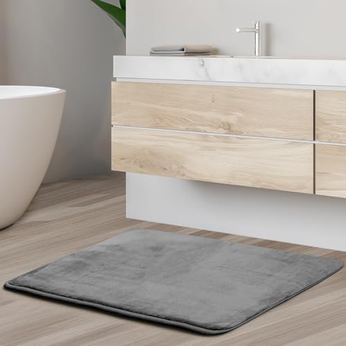 Clara Clark Bathroom Rugs, Velvet Memory Foam Bath Mat, Non-Slip Bath Rugs - Image 2