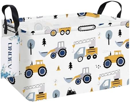 Rectangular Storage Bin, Foldable Construction Truck Excavator Basket by ONOEV