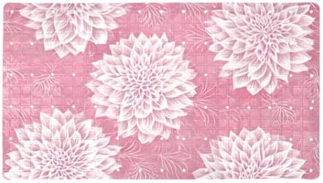 Shower Mat Non Slip 26.8 x 15.1 Inches, Abstract Floral Bathtub Mat Shower by Anna+Cowper