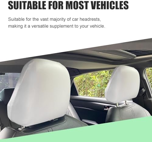 Shakas 2 PCS Cars Headrest Covers, Full Wrap-around Non-marking Fit - Image 5